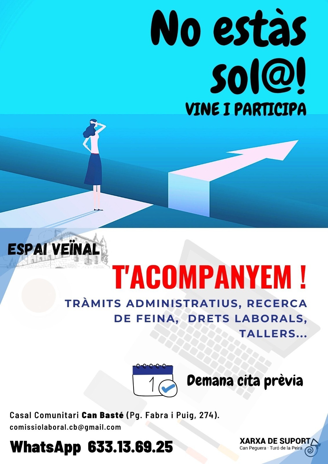 Imatge pels mitjans: Al Turó de la Peira, suport personalitzat per a tràmits administratius